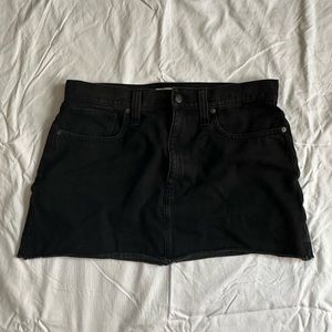 MADEWELL BLACK DENIM MINI SKIRT